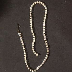 Vintage 14" rhinestone choker